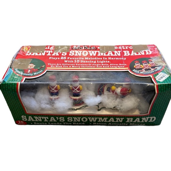 Santa's Snowman Band with Lights Musical Vintage RARE Marching 90s Mr. Christmas - Picture 1 of 5